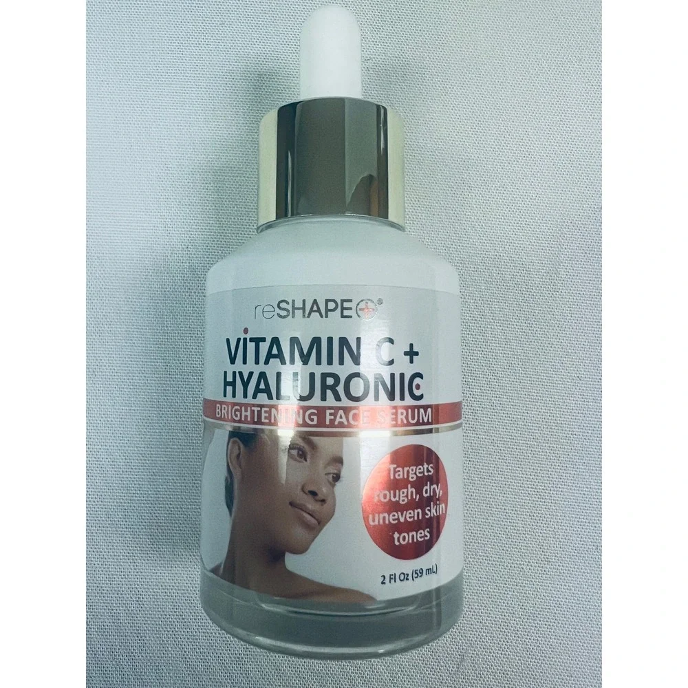 ReSHAPE Brightening Face Serum Unisex 2oz Vitamin C Hyaluronic Acid Anti-aging